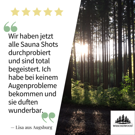 Lisa's Sauna Shot Feedback 